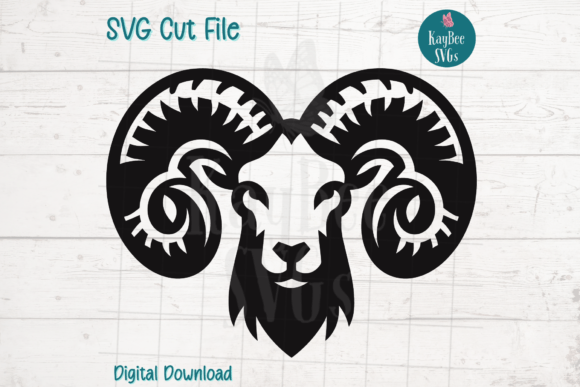 Aries Rams Head Zodiac SVG Cut File for Graphics and Crafts