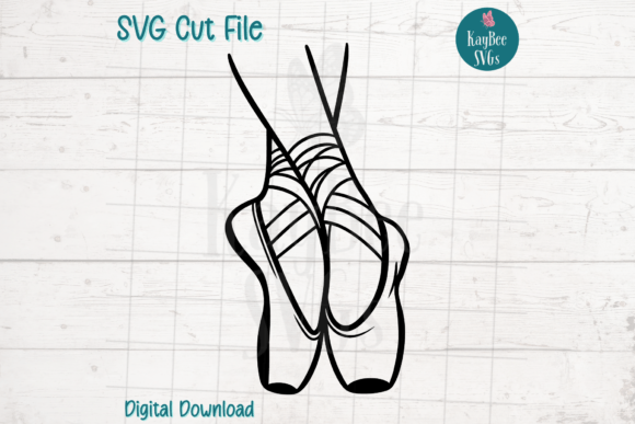 Ballet Toe Shoes SVG Cut File for Crafts & Graphics