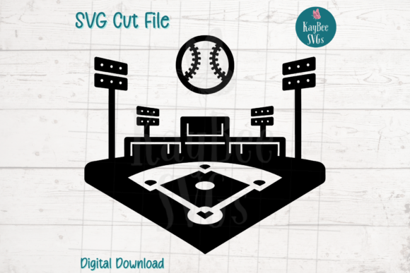 Baseball Softball Diamond SVG Cut File for Graphics and Crafts