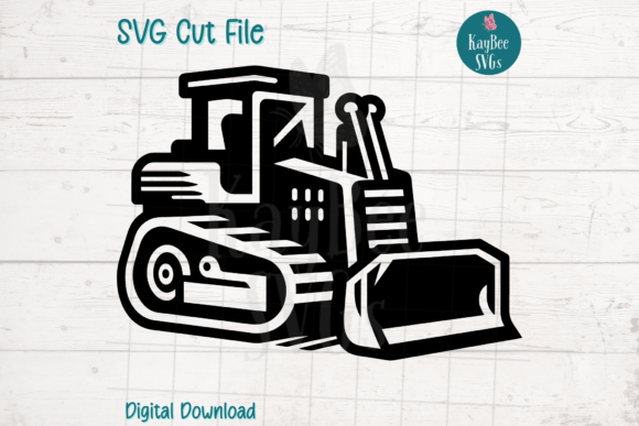 Construction Bulldozer SVG Cut File: A Graphics Asset for Crafts & Branding