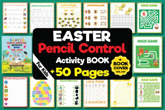 EASTER PENCIL CONTROL ACTIVITY BOOK: Graphics & Teaching Materials Review
