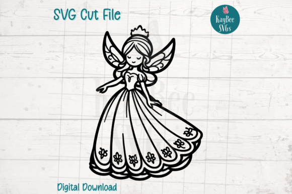 Fairy Princess SVG Cut File: Graphics for Crafts & Publishing