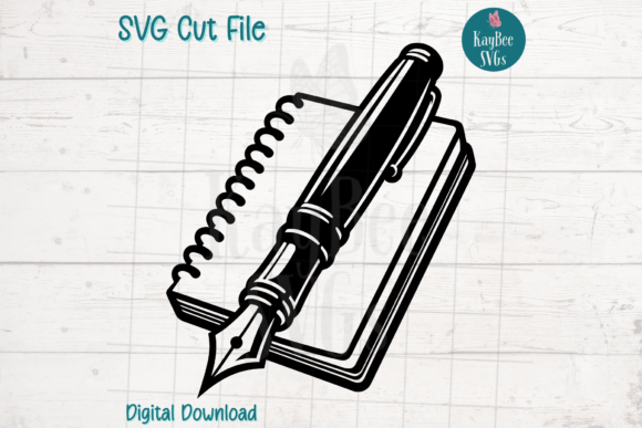 Fountain Pen SVG Cut File: Graphics for Crafts & Content