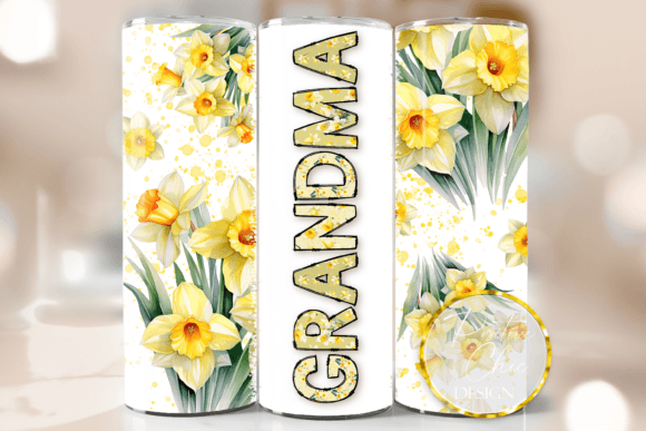 Grandma Daffodils Graphics for Crafts