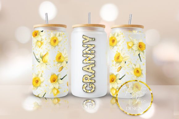Granny Libbey Cup Wrap Graphics for Crafts Branding