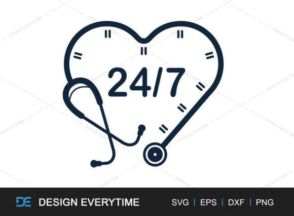 Heart Shape Stethoscope Clock SVG: A Graphics & Crafts Review