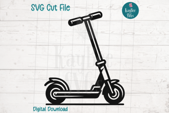 Kid's Kick Scooter SVG Cut File: Graphics for Crafts & Selling