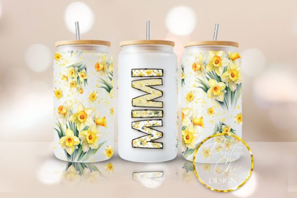 Mimi Libbey Glass Can Wrap PNG UVDTF: Graphics for Crafts