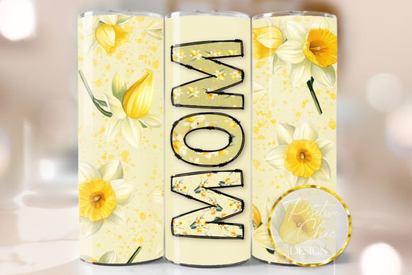 Mom Spring Floral Tumbler Wrap Design: Graphics & Crafts