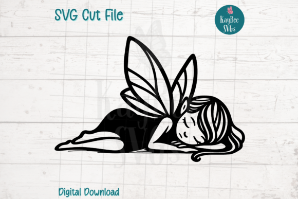 Sleeping Fairy SVG Cut File: Graphics and Crafts for Designers