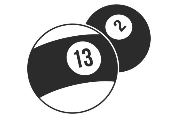 Snooker Balls Black Icon: Graphics & Illustrations for Branding