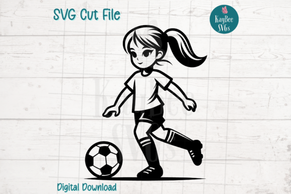 Soccer Girl SVG: Graphics & Crafts for Branding