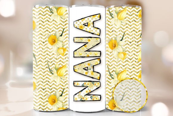 Spring Floral Nana Tumbler Wrap: Graphics & Crafts