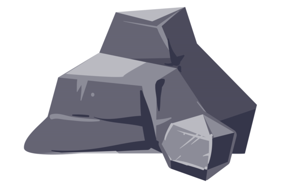 Stone Shape Cartoon Landscape: Graphics & Illustrations