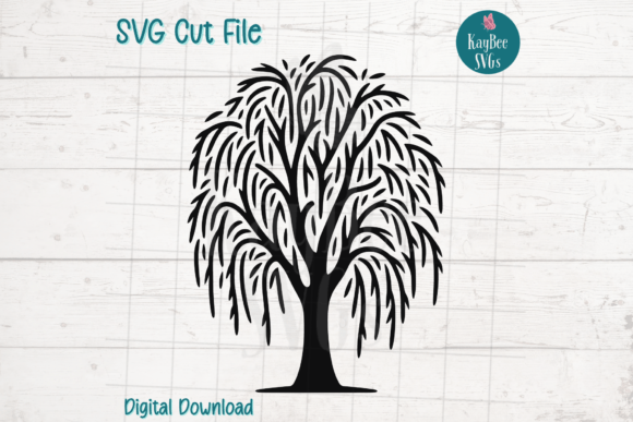 Willow Tree SVG Cut File: Graphics for Crafts & Commercial Use